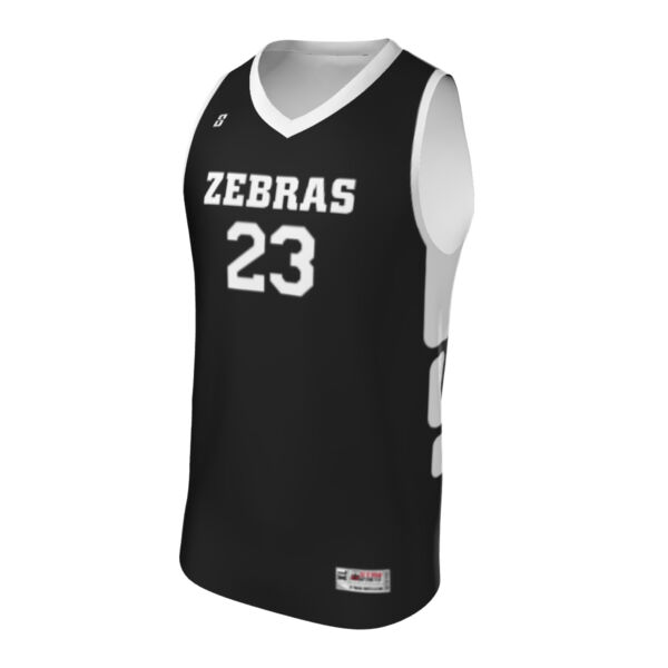 San Jose Zebras Away Basketball Jersey Thumbnail