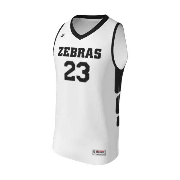 San Jose Zebras Home Basketball Jersey Thumbnail